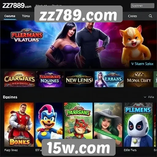 Diversidade de jogos disponíveis no site zz789